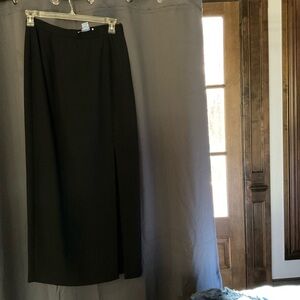 Adrianna Papell Classic Black Full Length Evening Skirt with side slit. Size 12